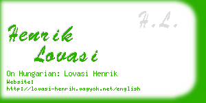 henrik lovasi business card